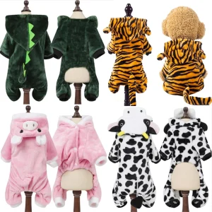 Soft Fleece Pet Hoodie Jumpsuit 1